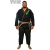 Kimono para Jiu Jitsu Trançado Grosso Calça de Rip Stop Green.  Preto