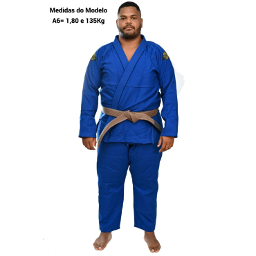 Kimono para Jiu Jitsu Trançado Grosso Calça de Rip Stop New.  Azul