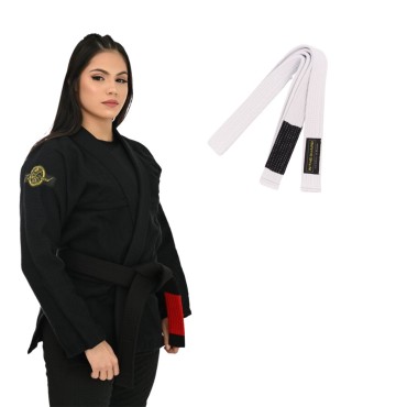 Kimono Jiu Jitsu, Kimono Feminino, Faixa Jj - New Preto