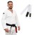 Kimono Jiu Jitsu, Kimono Trançado, Faixa com ponteira - Branco