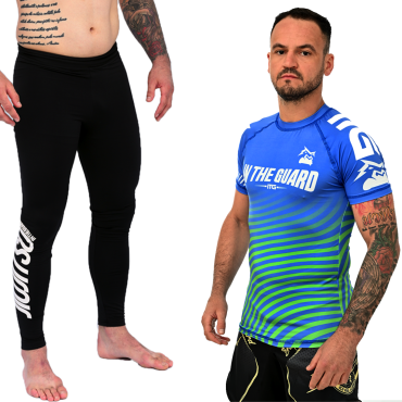 Kit In The Guard, Calça de compressão + Rash Seleção Azul Masculina