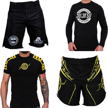 Kit In The Guard, Duas Camisa termica + duas Bermudas Sports - Preto