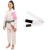 Kit In The Guard, Kimono Jiu Jitsu, Infantil, feminino, Faixa BJJ com ponteira - Branco