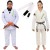 Kit In The Guard, Kimono Unissex Jiu Jitsu, Infantil, Faixa com ponteira - Branco