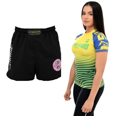 Rash Guard + Bermuda Feminina In The Guard - Amarelo