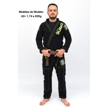 Kimono In The Guard  Jiu JItsu - Green  Preto