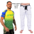 Rash Seleção Masculina + Calça Jiu Jitsu Avulsa In The Guard -  Branco