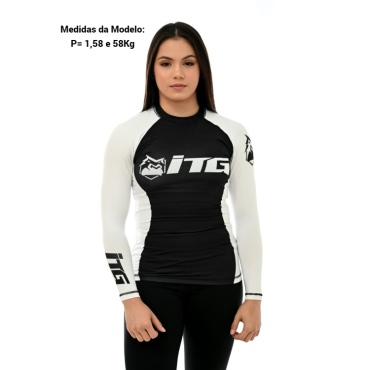 Rash Guards  Feminina ITG  manga Longa - Branco