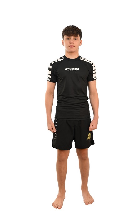 Rash Guard Infantil Cores Faixas Preta