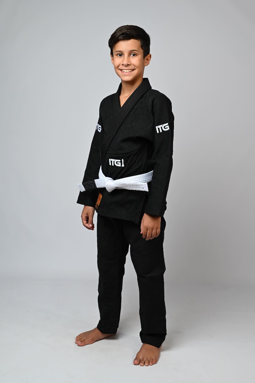 Kimono Infantil In The Guard Xadrez Preto