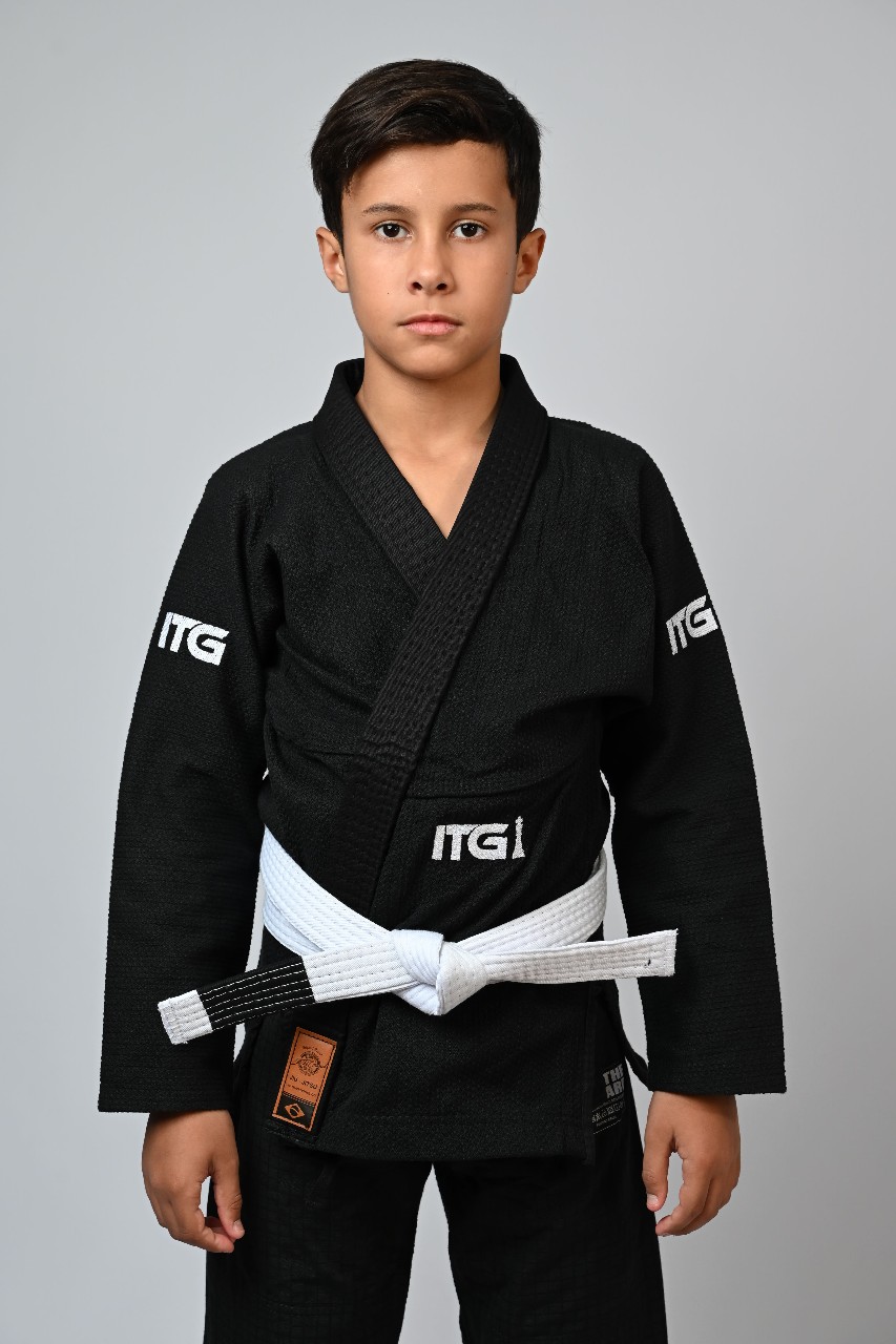Kimono Infantil In The Guard Xadrez Preto