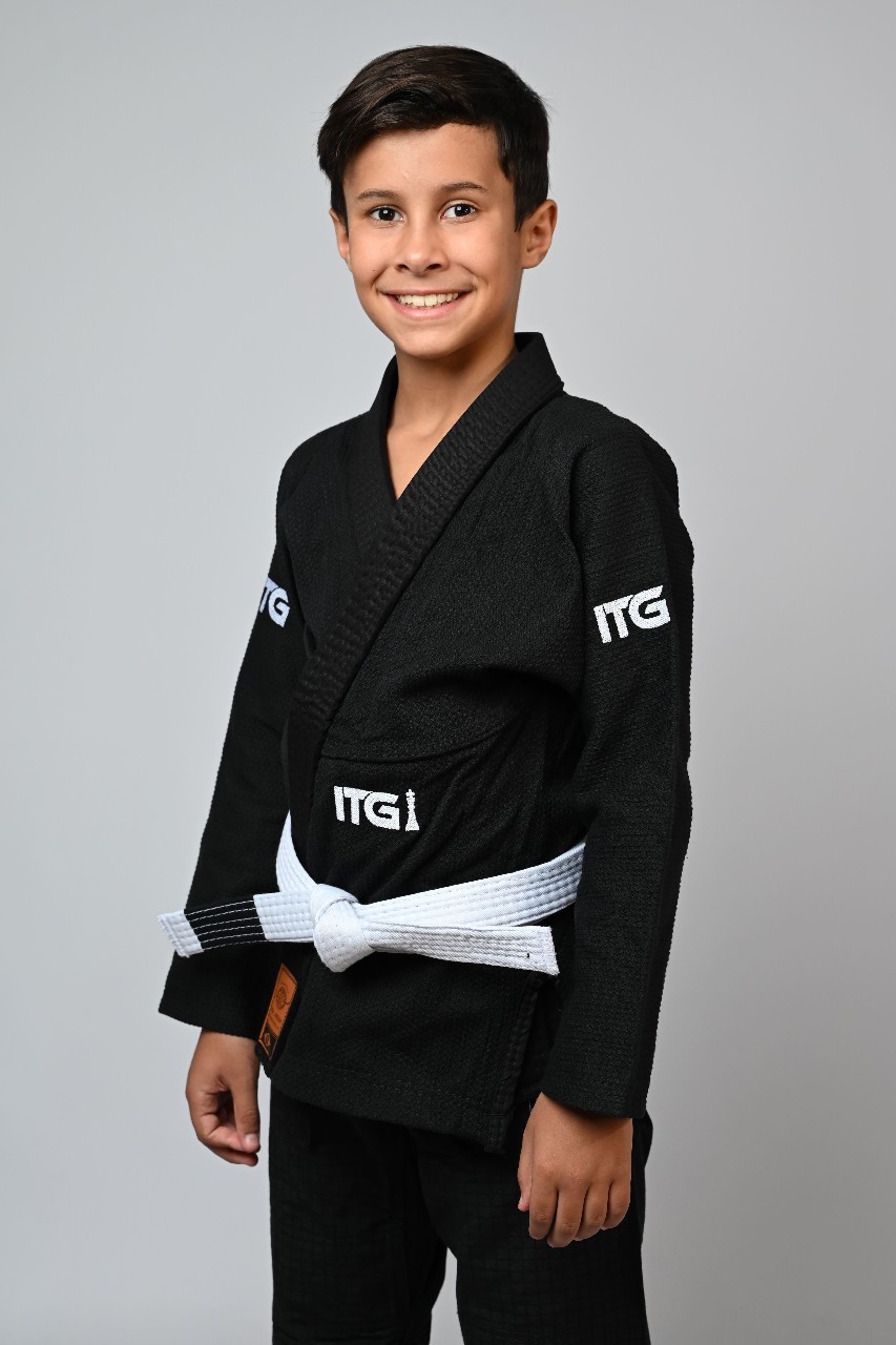 Kimono Infantil In The Guard Xadrez Preto