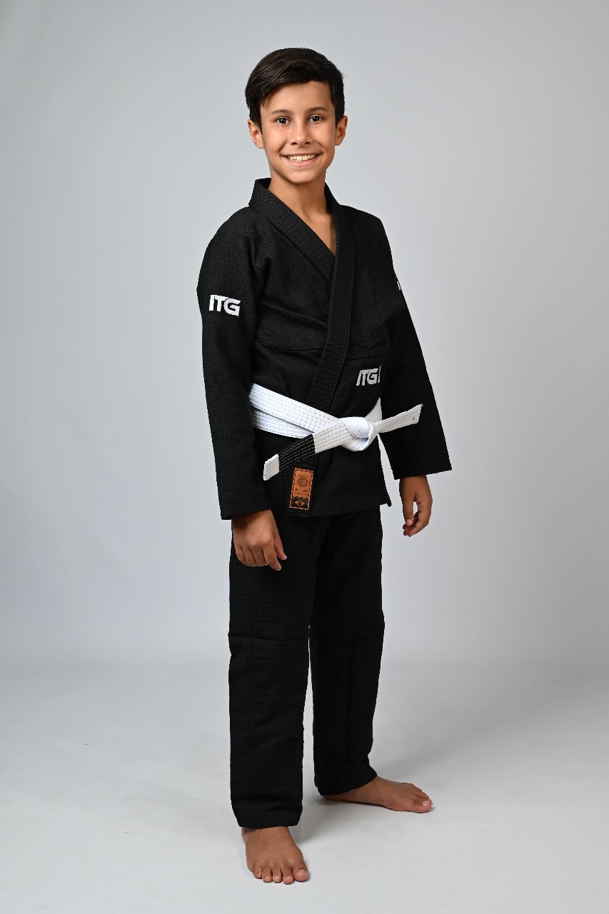 Kimono Infantil In The Guard Xadrez Preto