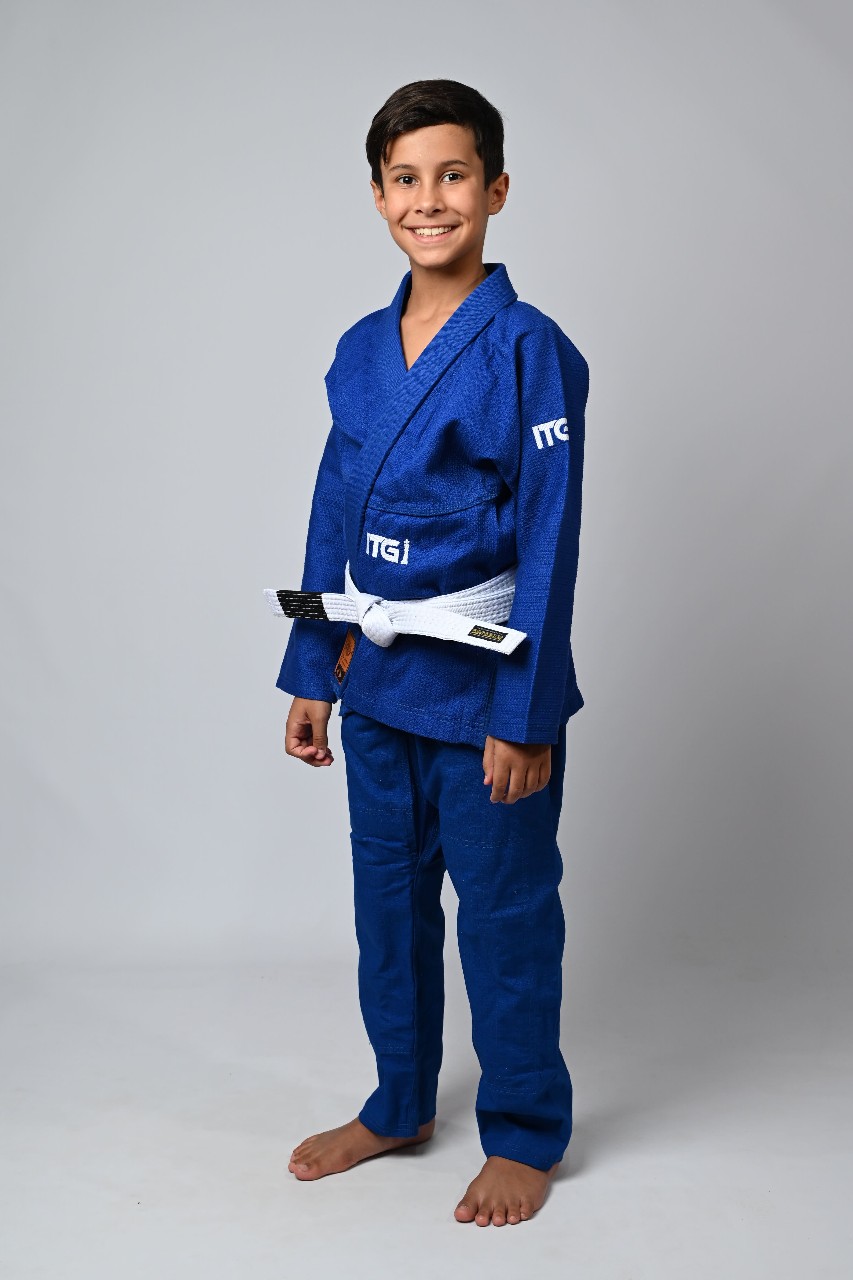 Kimono Infantil In The Guard Xadrez Azul
