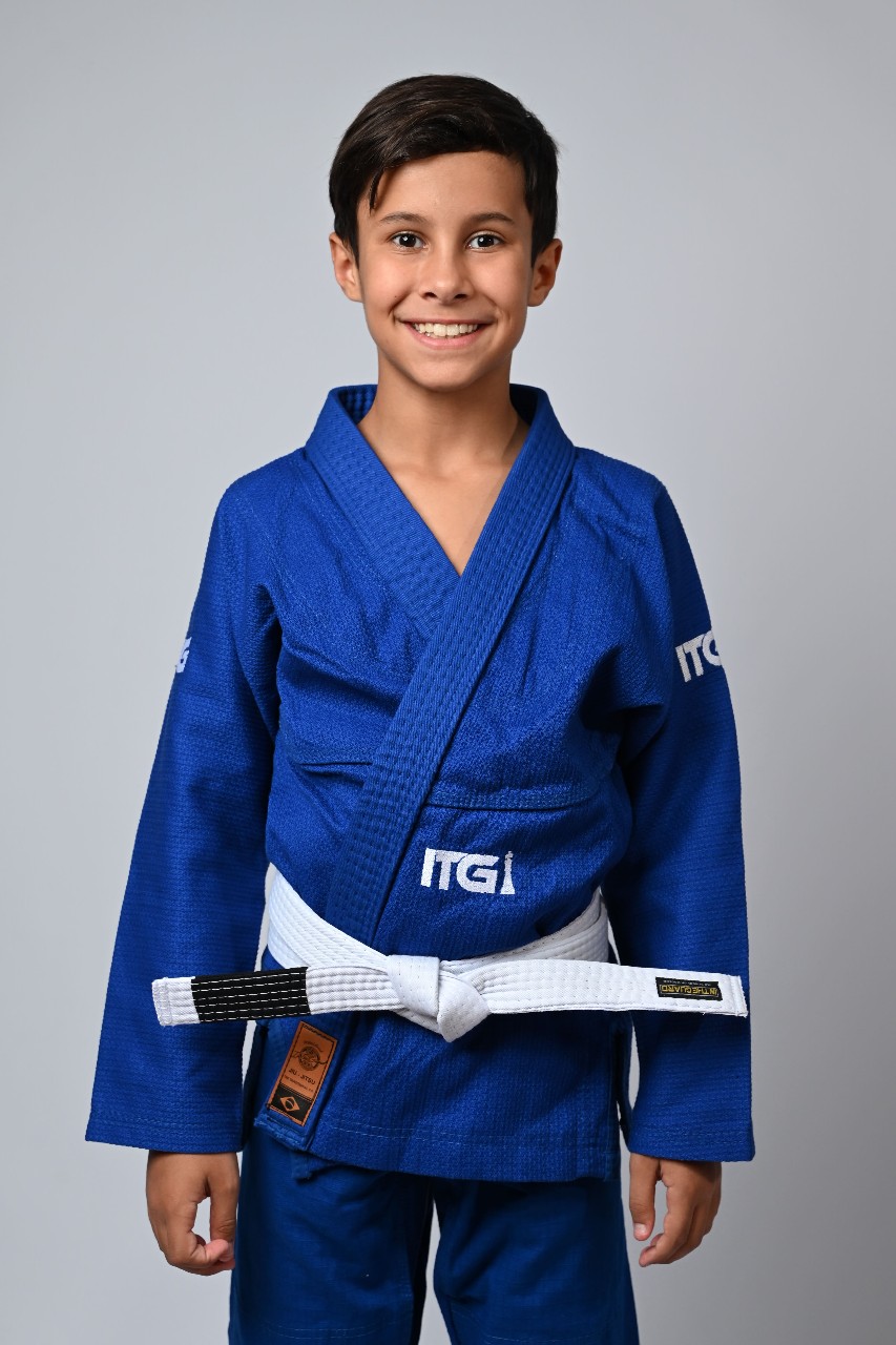 Kimono Infantil In The Guard Xadrez Azul
