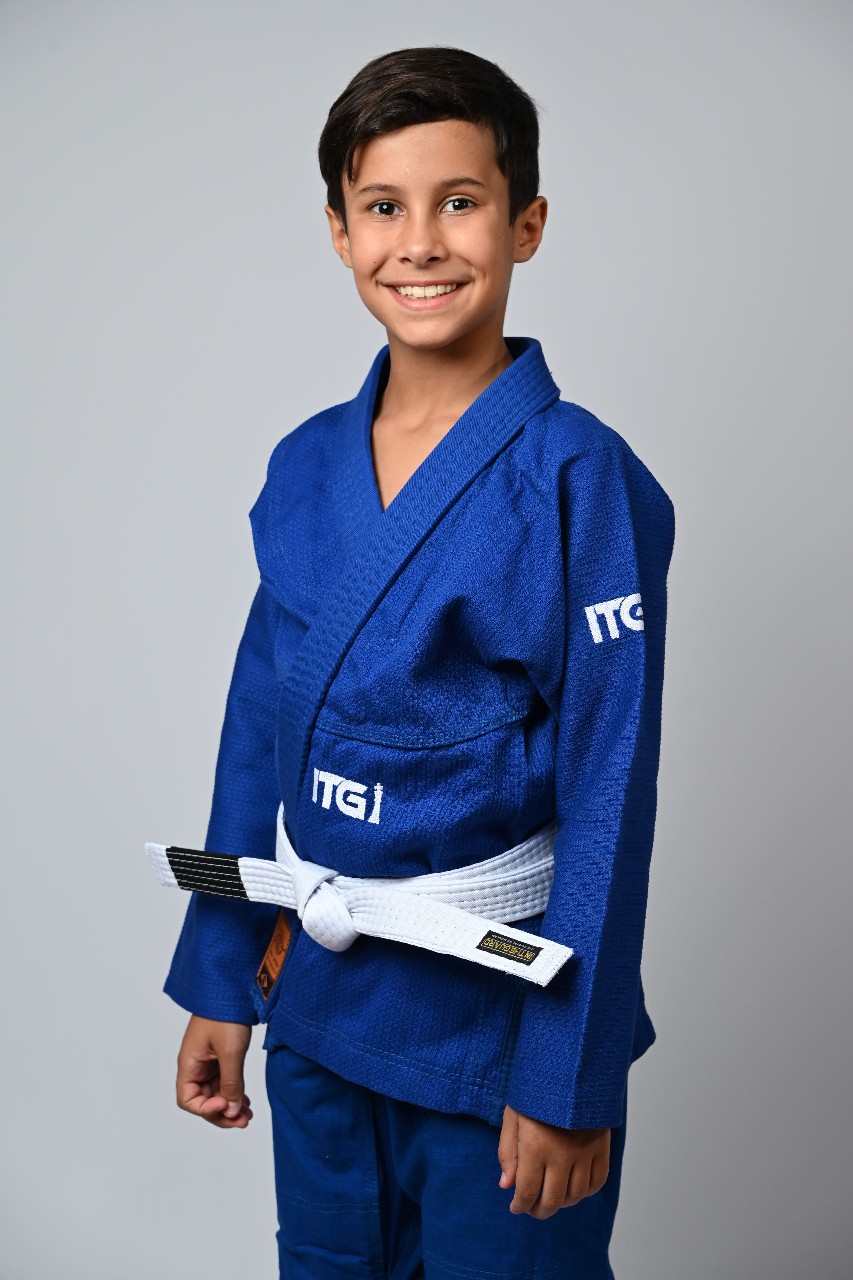 Kimono Infantil In The Guard Xadrez Azul