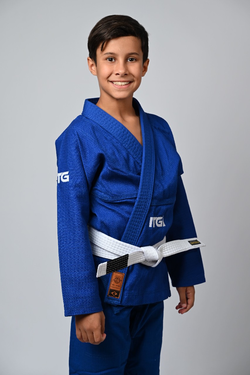 Kimono Infantil In The Guard Xadrez Azul