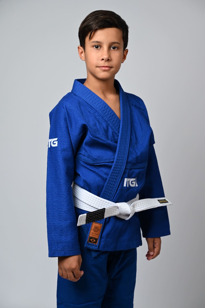 Kimono Infantil In The Guard Xadrez Azul