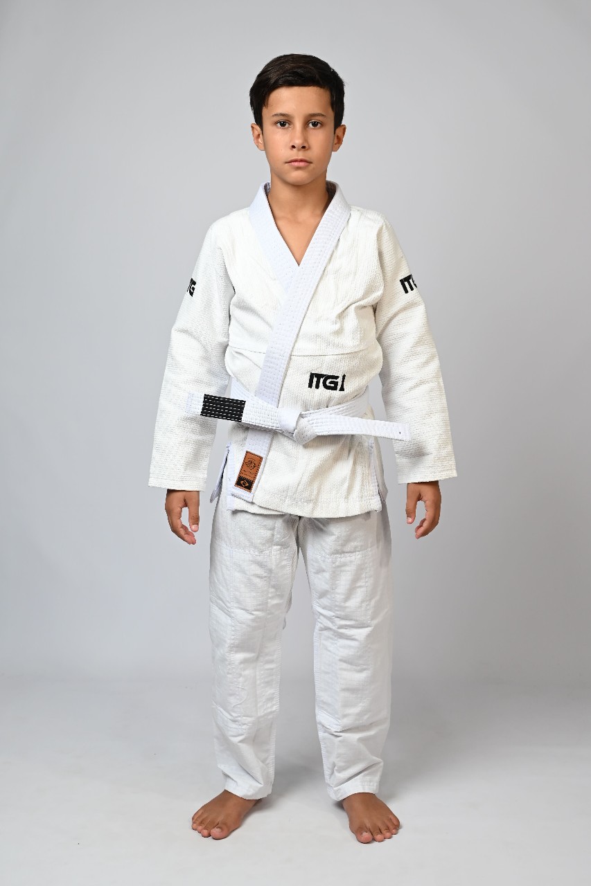 Kimono Infantil In The Guard Xadrez Branco