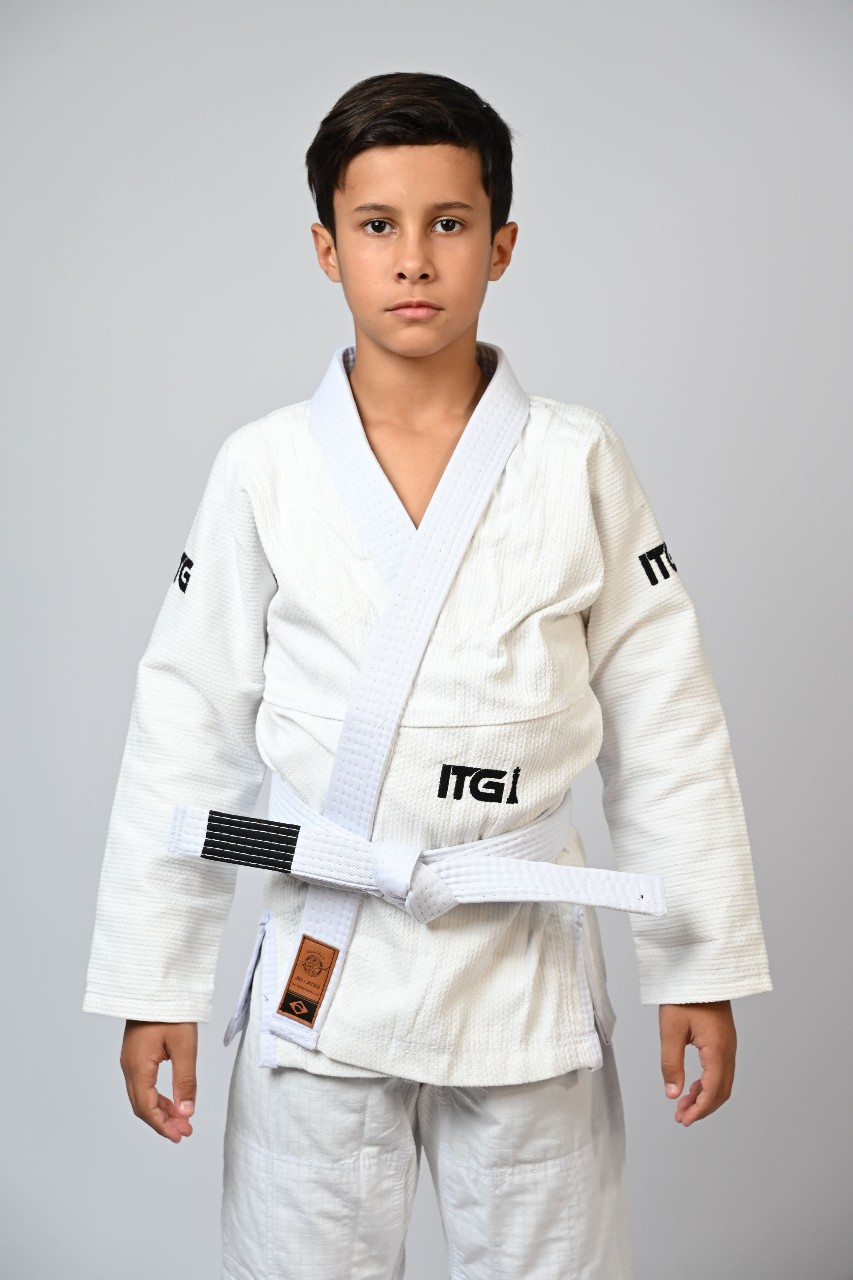 Kimono Infantil In The Guard Xadrez Branco