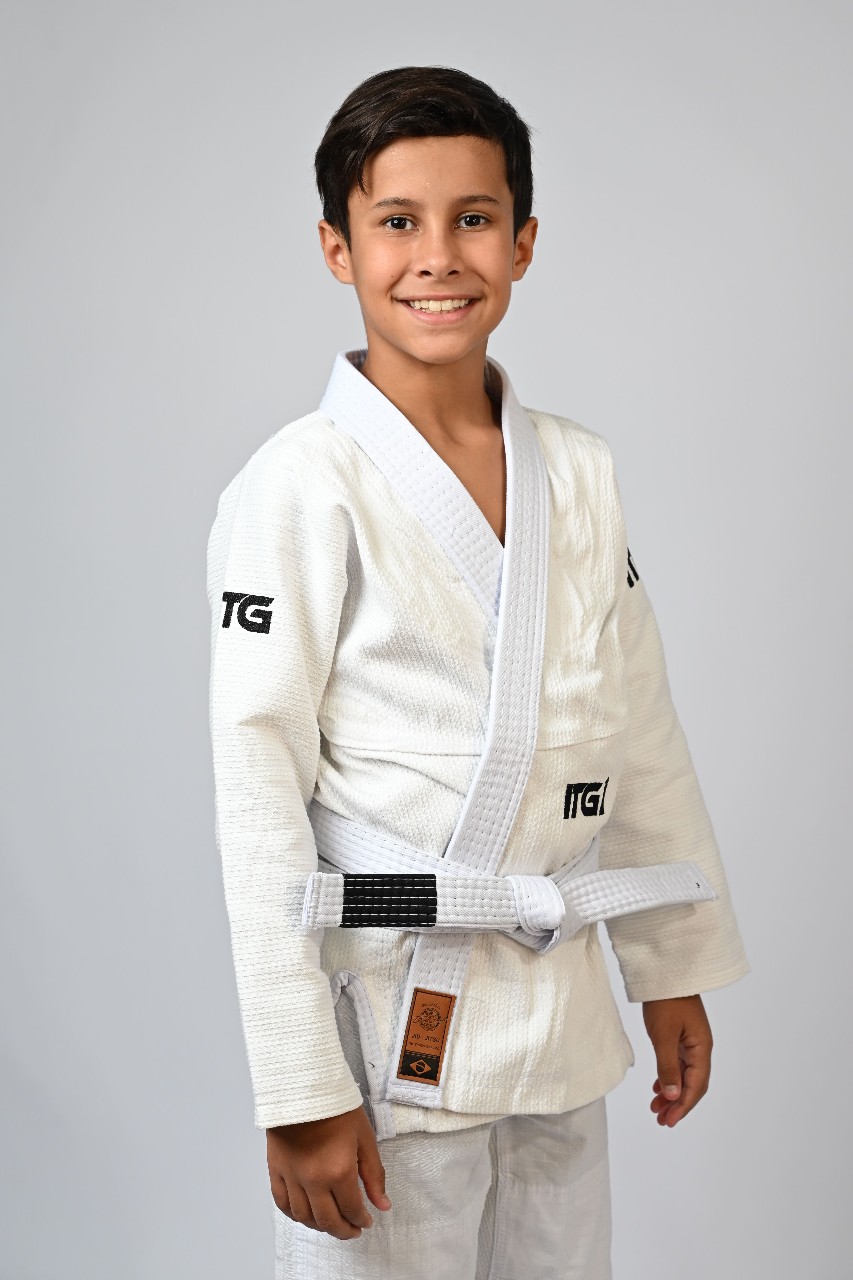 Kimono Infantil In The Guard Xadrez Branco