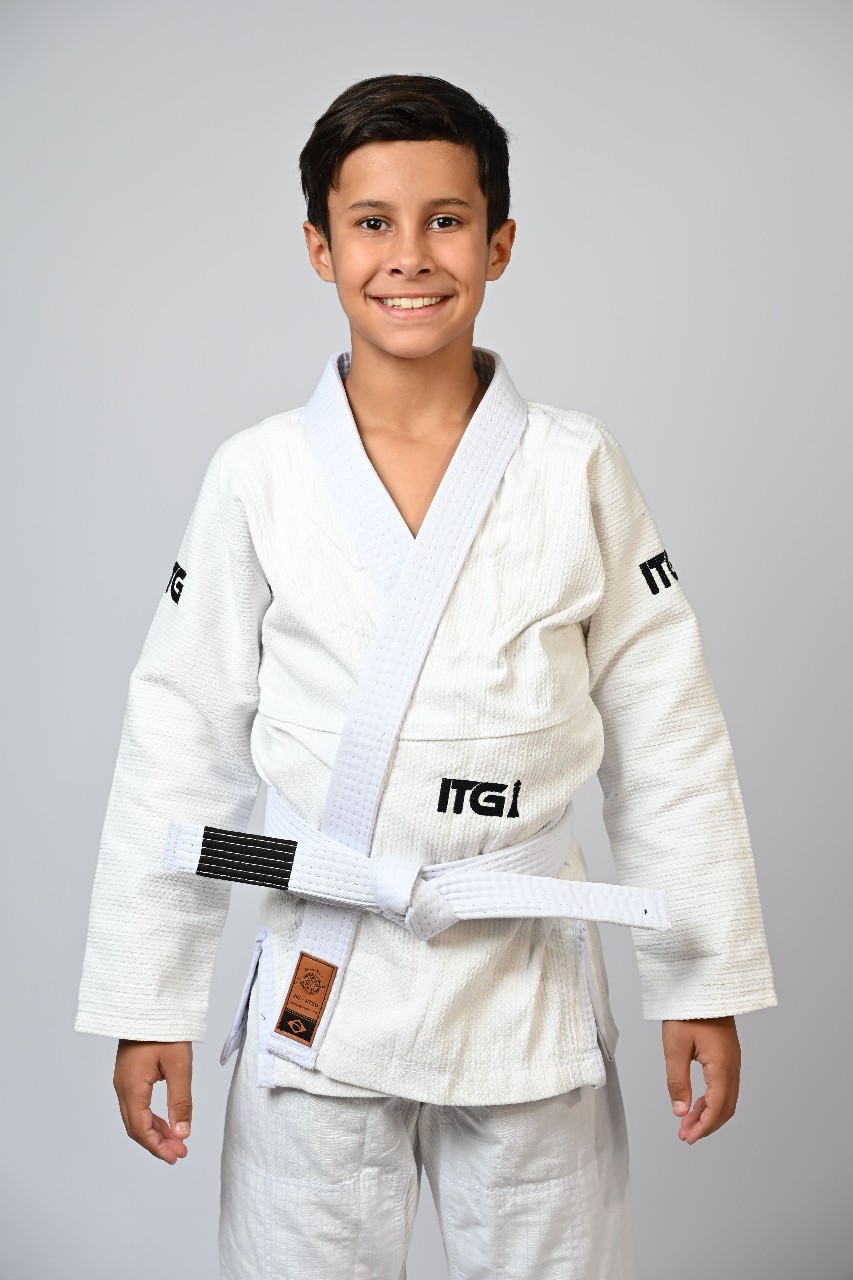 Kimono Infantil In The Guard Xadrez Branco