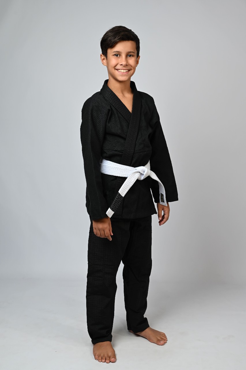 Kimono Infantil In The Guard Liso Preto