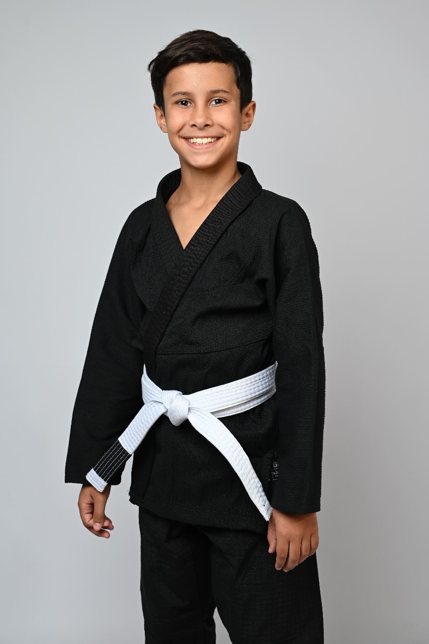 Kimono Infantil In The Guard Liso Preto