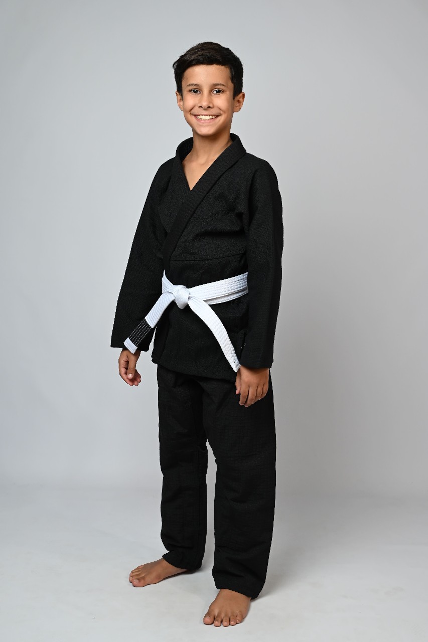 Kimono Infantil In The Guard Liso Preto