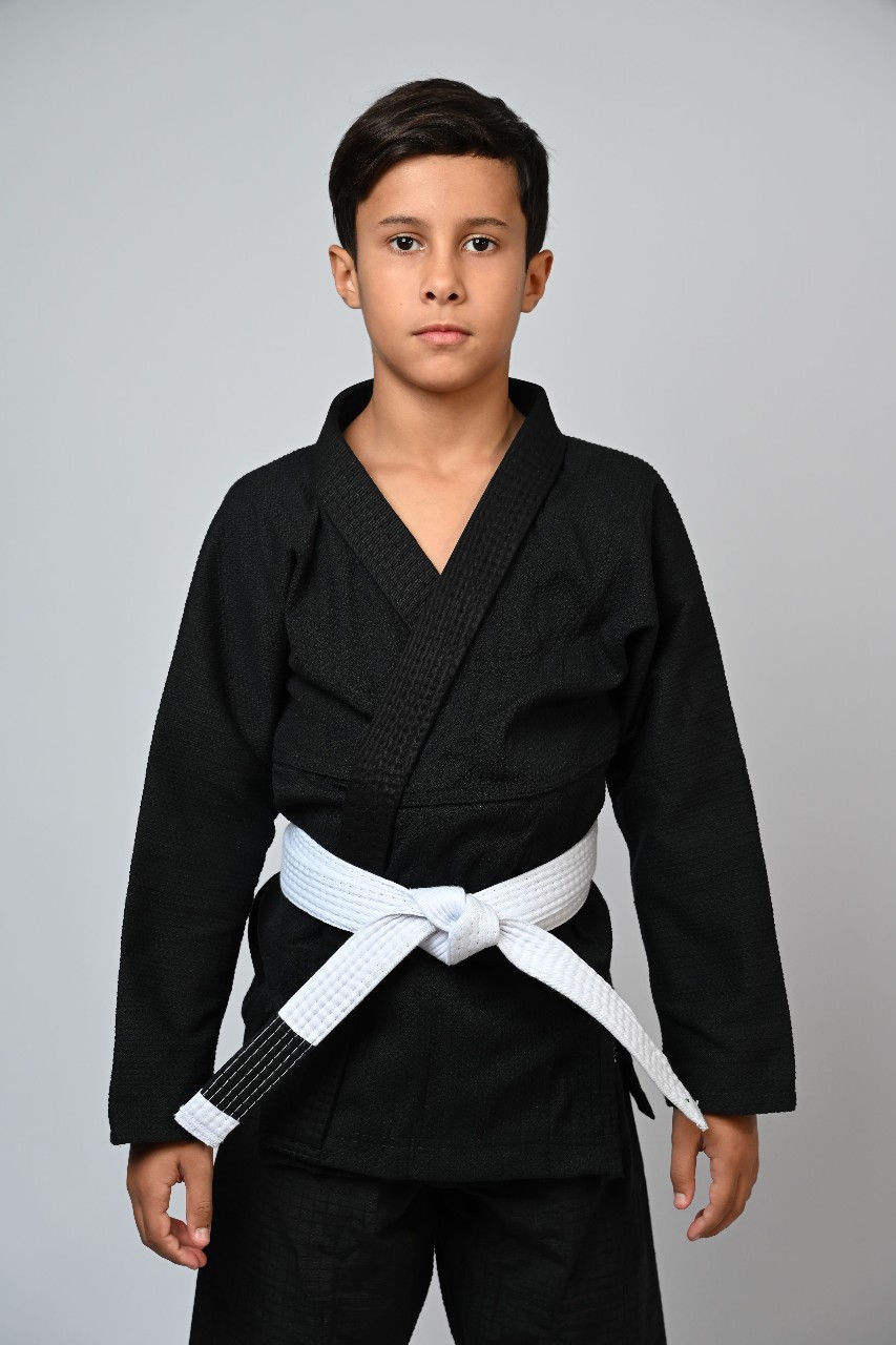 Kimono Infantil In The Guard Liso Preto