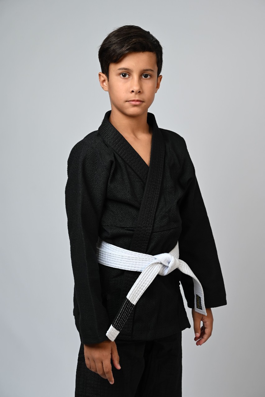 Kimono Infantil In The Guard Liso Preto