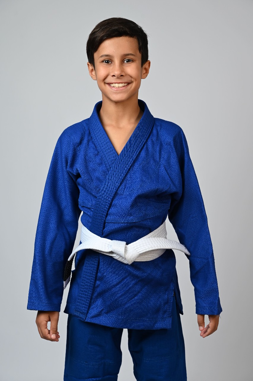 Kimono Infantil In The Guard Liso Azul