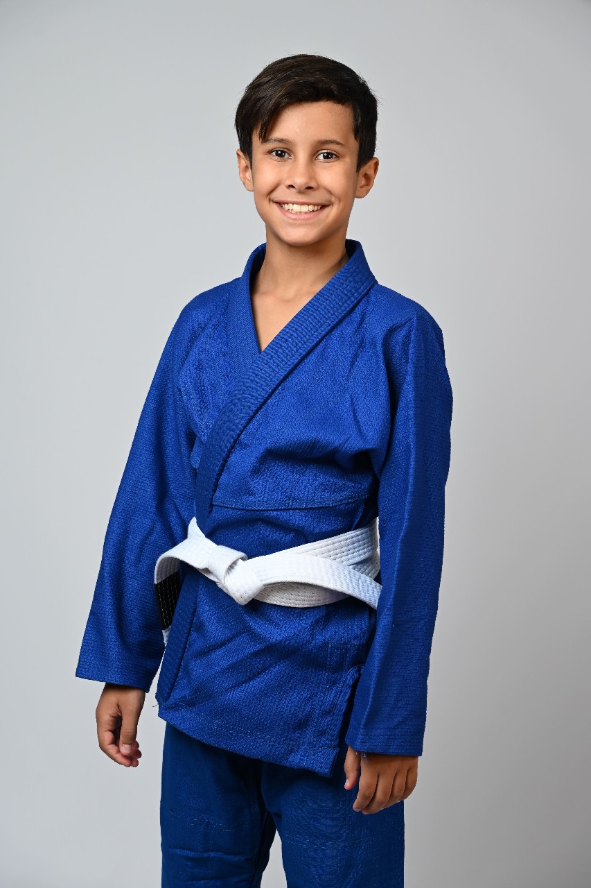 Kimono Infantil In The Guard Liso Azul