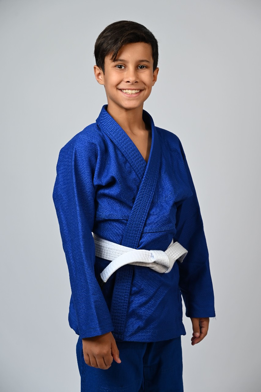 Kimono Infantil In The Guard Liso Azul