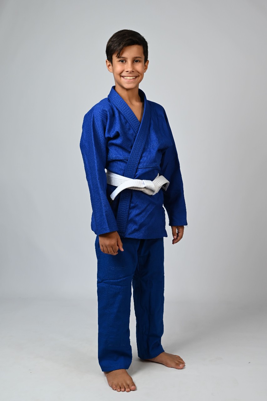 Kimono Infantil In The Guard Liso Azul