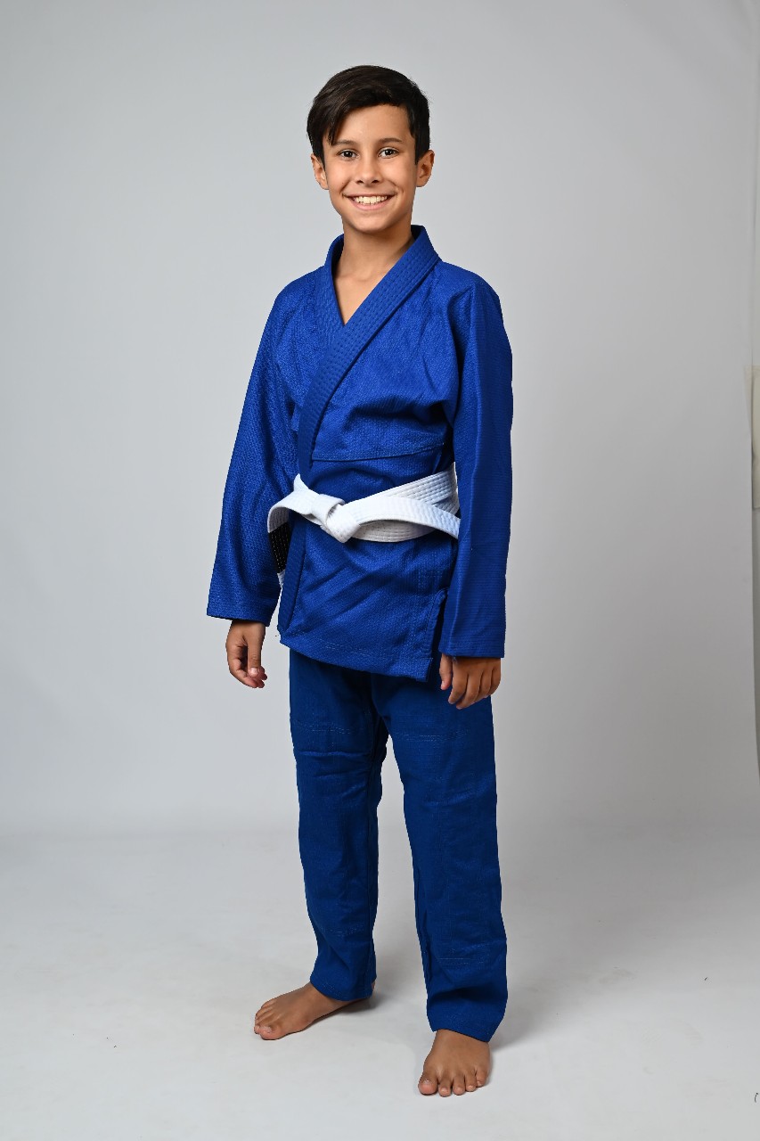 Kimono Infantil In The Guard Liso Azul