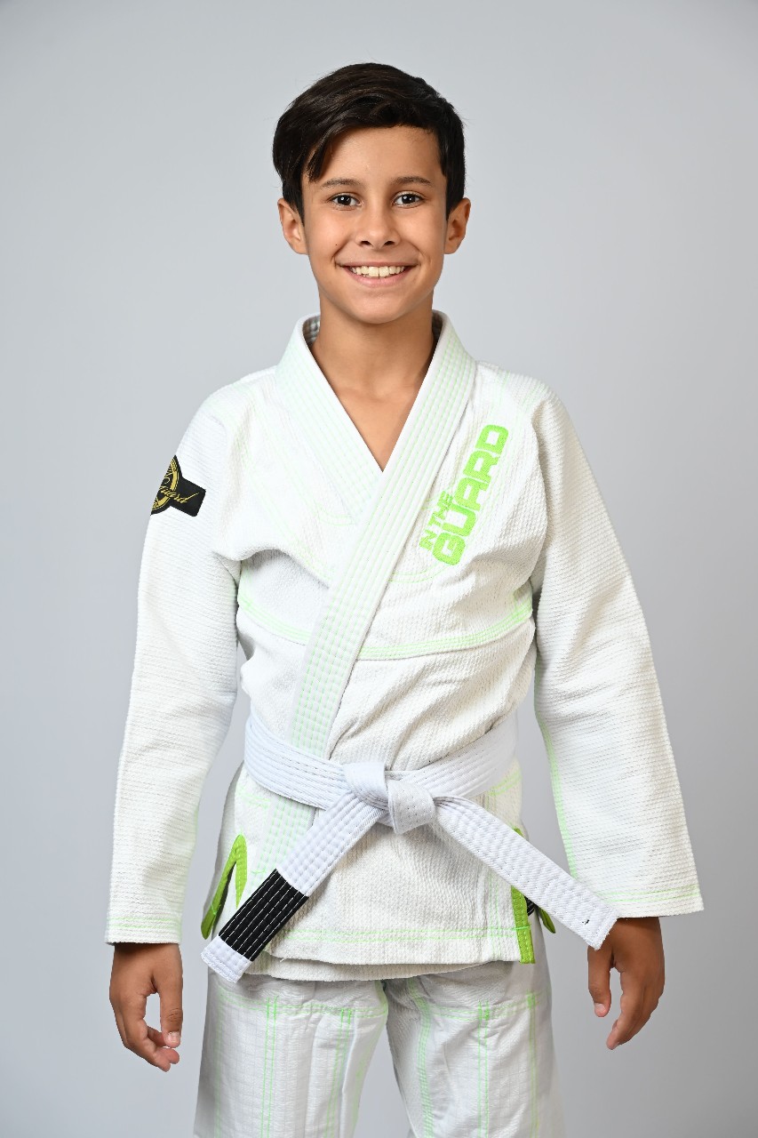 Kimono Infantil In The Guard Green Branco