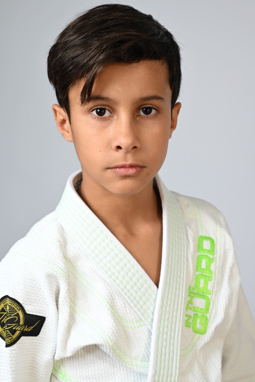 Kimono Infantil In The Guard Green Branco