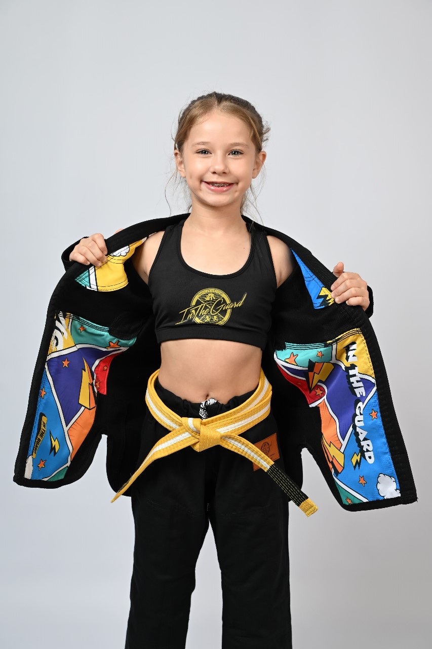 Kimono Infantil In The Guard Feminino Colors Preto