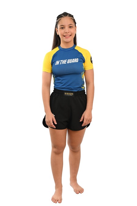 Rash Guard Infantil Feminina Brasil Azul