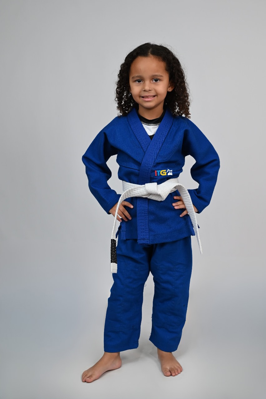 Kimono Feminino MIRIM, 4 e 5 anos. Azul