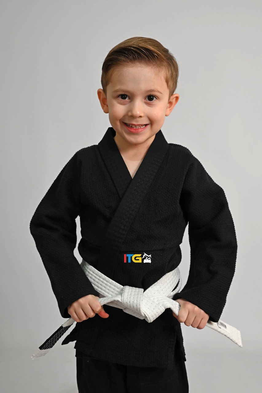 Kimono MIRIM, 4 e 5 anos. Preto