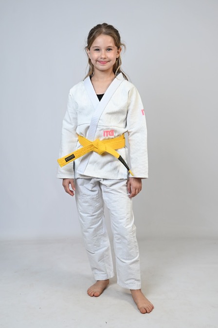 Kimono Infantil In The Guard Pink New Branco