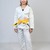 Kimono Infantil In The Guard Pink New Branco