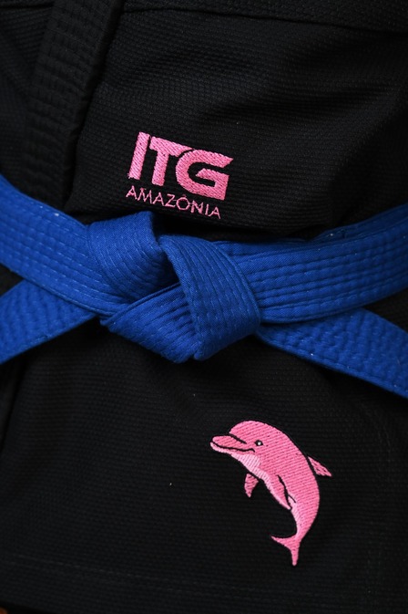 Kimono In The Guard Feminino, Amazônia BOTO ROSA - Preto