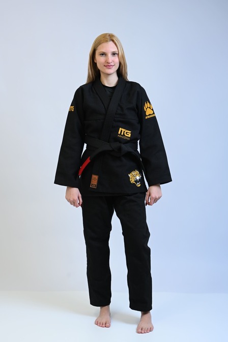 Kimono In The Guard Feminino Amazônia JAGUAR - Preto