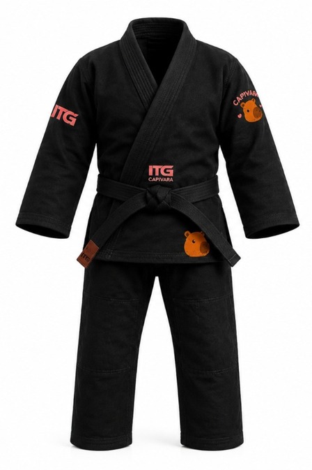 Kimono Infantil In The Guard Capivara Feminino Preto