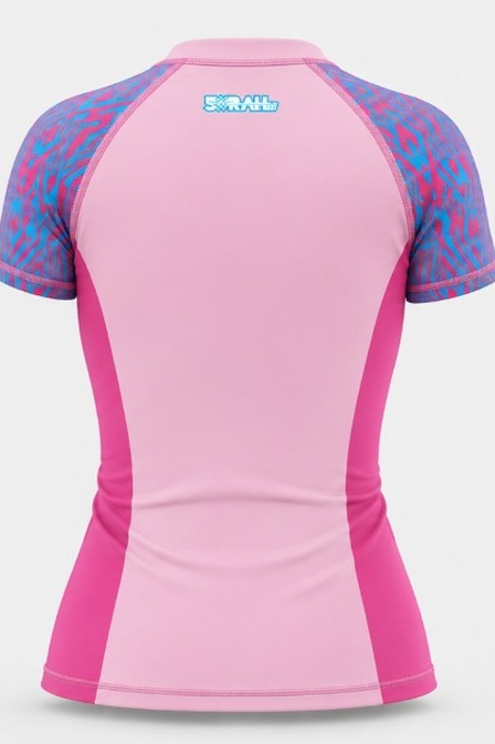 Rash Guard Infantil Feminina Sarah Rosa Rash+Bermuda