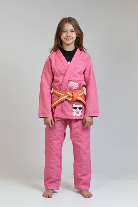 Kimono Infantil In The Guard Feminino Cat Vibe
