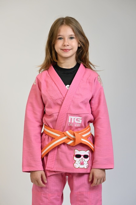 Kimono Infantil In The Guard Feminino Cat Vibe